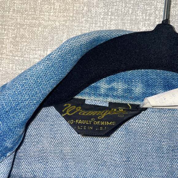 Vintage 70s Wrangler 126MJ No Fault Denim Trucker Jacket Made in USA - Picture 2 of 5